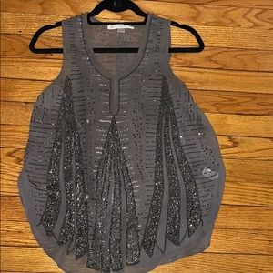 LAST CALL‼️Boston Proper Metallic Beaded Top